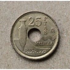 Испания 25 Песет 1997 год , Мелилья