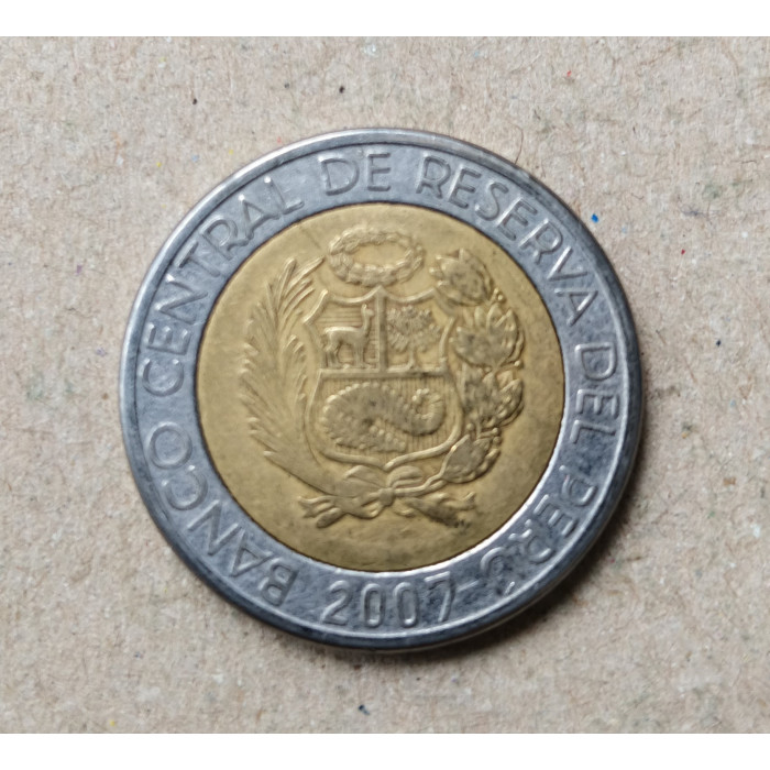 Перу 2 Новых Соля 2007 год , Биметалл