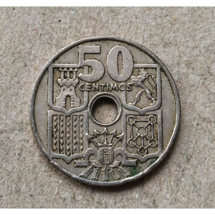 Испания 50 Сентимо 1949 год , Якорь