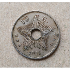 Бельгийское Конго 10 Сентим 1911 год