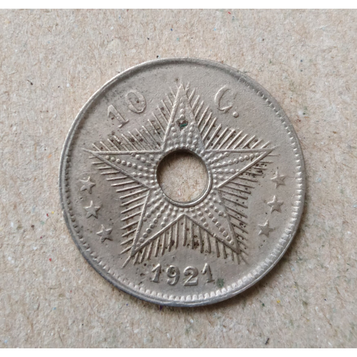 Бельгийское Конго 10 Сентим 1921 год