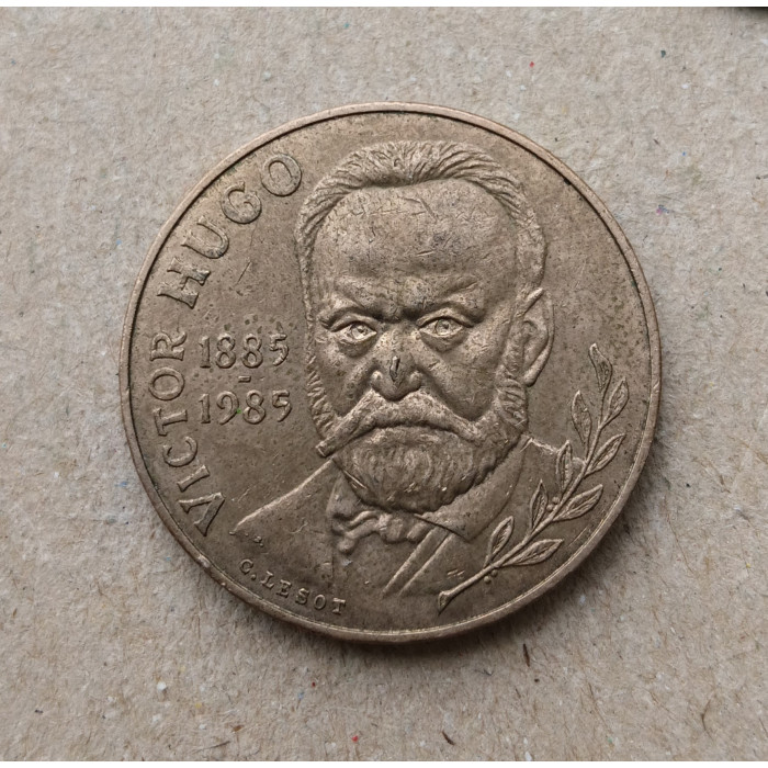 Франция 10 Франков 1985 год , Виктор Гюго