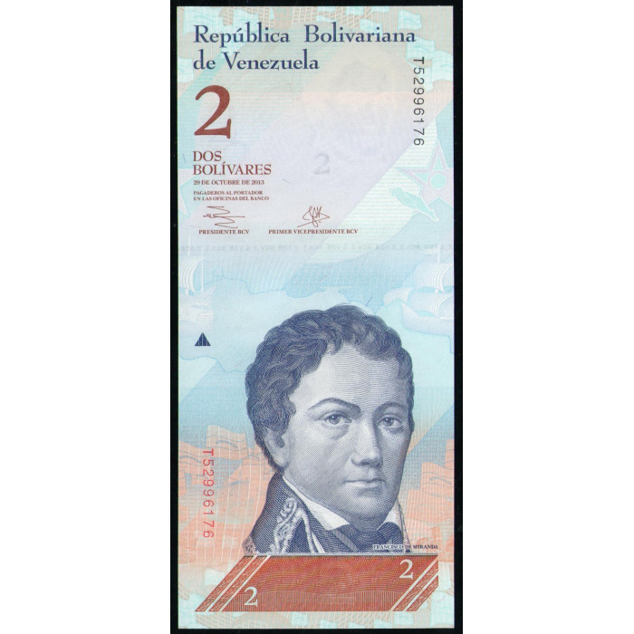 Венесуэла 2 Боливара 2013 год , UNC