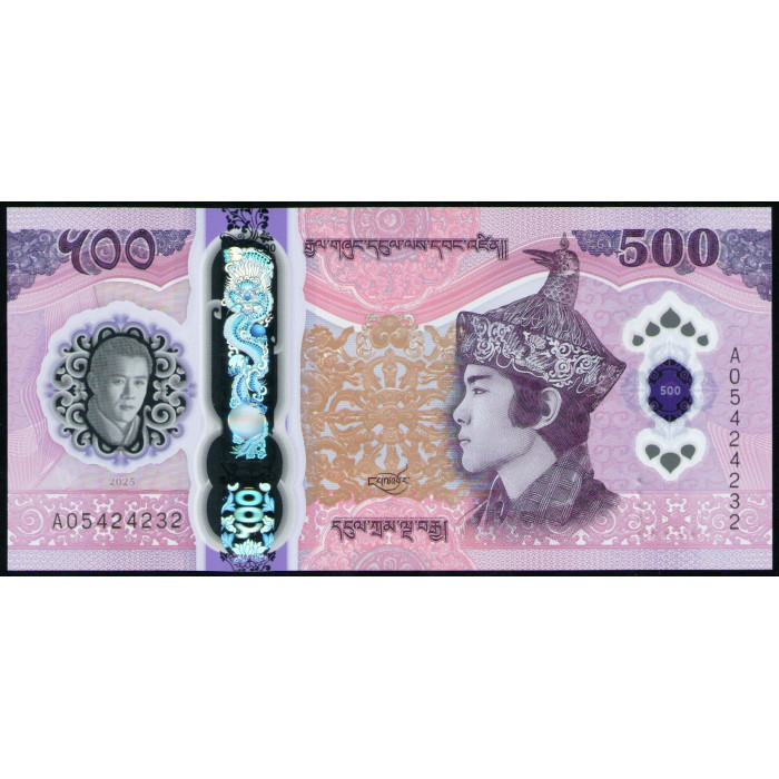 Бутан 500 Нгултрум 2025 год , UNC , Полимер