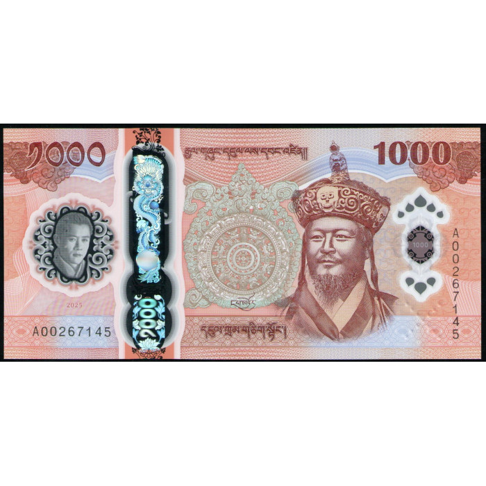 Бутан 1000 Нгултрум 2025 год , UNC , Полимер
