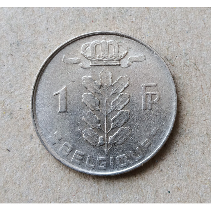 Бельгия 1 Франк 1975 год