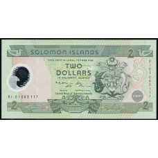 Соломоновы Острова 2 Доллара 2001 год , UNC , Серебряный юбилей Центрального банка