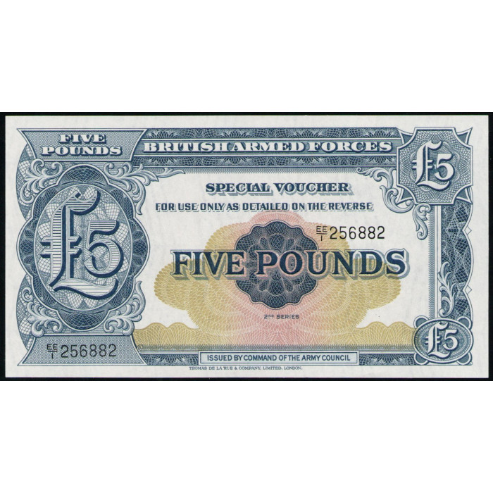 Великобритания 5 Фунтов 1948 год , UNC , Британские Вооруженные Силы