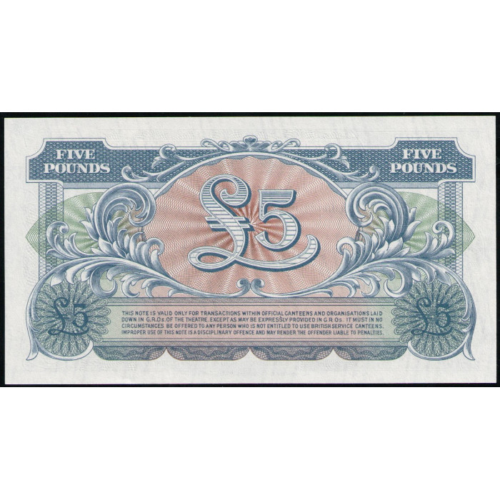 Великобритания 5 Фунтов 1948 год , UNC , Британские Вооруженные Силы