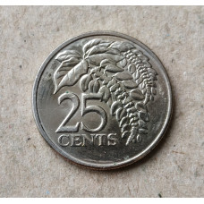 Тринидад и Тобаго 25 Центов 2003 год , Цветок Чаконии