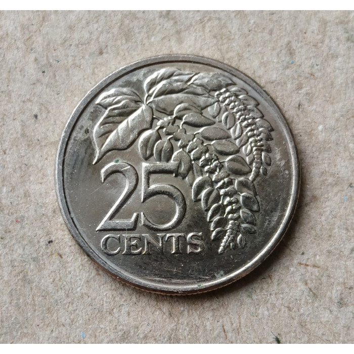 Тринидад и Тобаго 25 Центов 2003 год , Цветок Чаконии