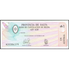 Аргентина 1 Аустраль 1987 год , UNC, Провинция Сальта