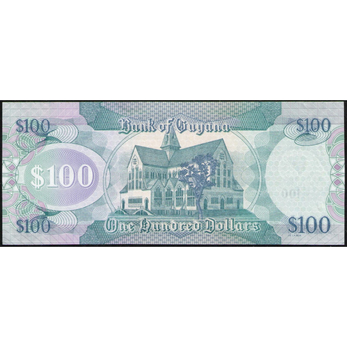 Гайана 100 Долларов 2012 год , UNC 