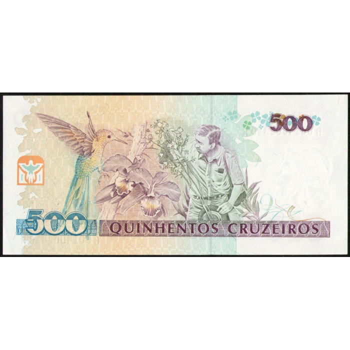Бразилия 500 Крузейро 1990 год , АUNC