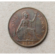 Великобритания 1 Пенни 1967 год