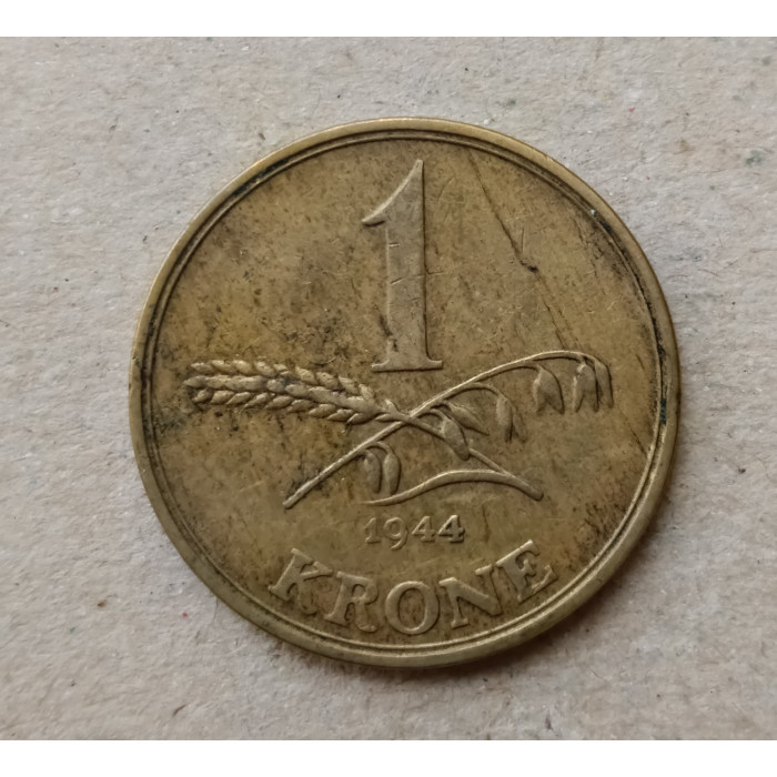 Дания 1 Крона 1944 год 