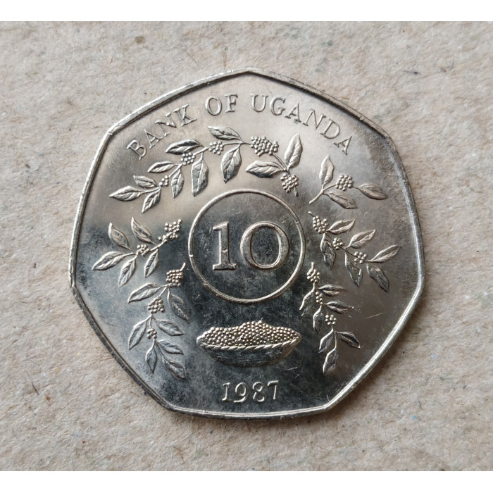 Уганда 10 Шиллингов 1987 год