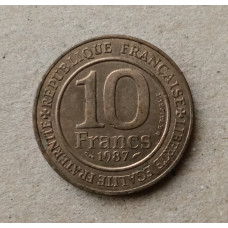 Франция 10 Франков 1987 год , Гуго Капет , 1000 лет с рождения