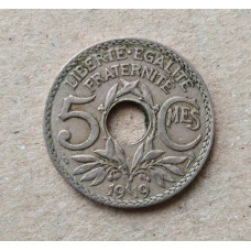 Франция 5 Сентим 1919 год