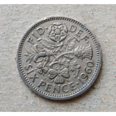 Великобритания 6 Пенсов 1960 год