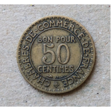 Франция 50 Сентим 1923 год
