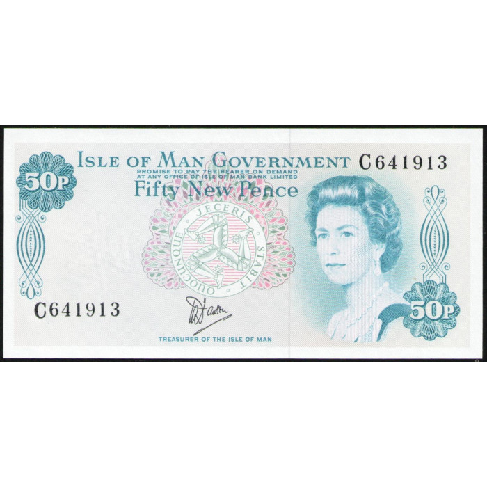Остров Мэн 50 Пенсов 1979 год , UNC