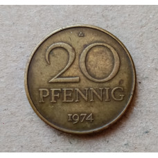 ГДР 20 Пфеннигов 1974 год