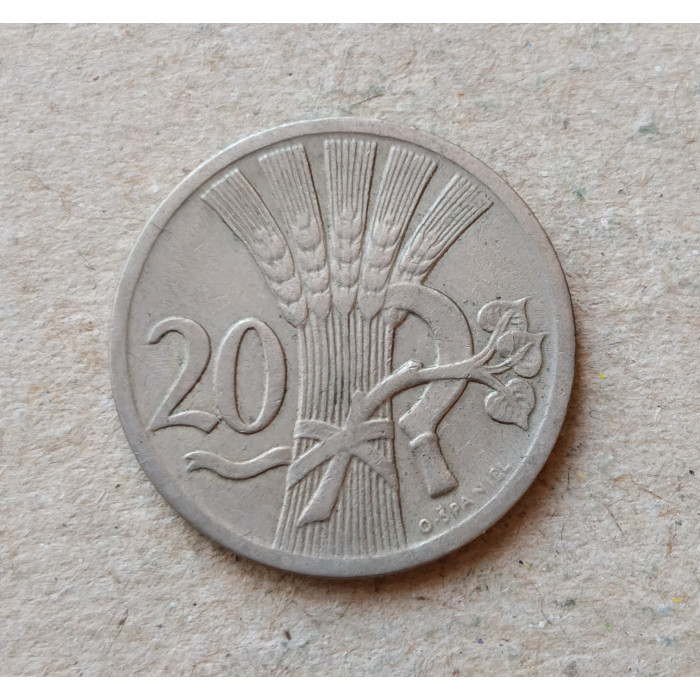 Чехословакия 20 Геллеров 1928 год