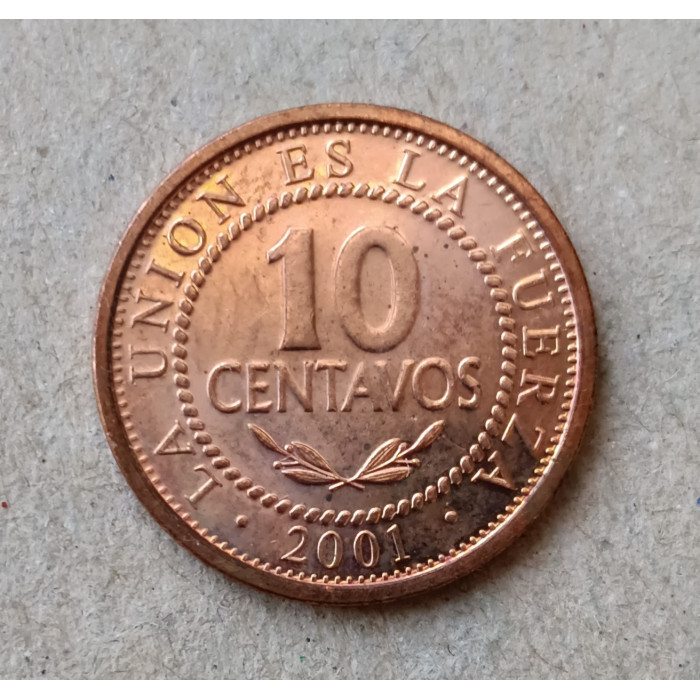 Боливия 10 Сентаво 2001 год