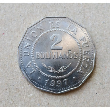 Боливия 2 Боливиано 1997 год 