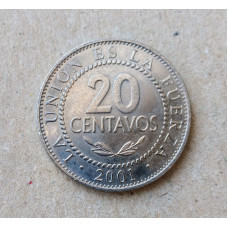 Боливия 20 Сентаво 2001 год