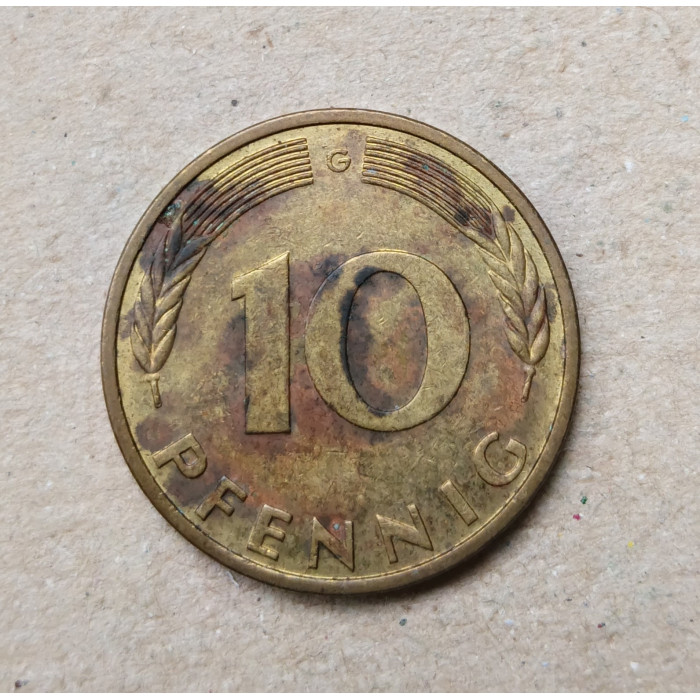 ФРГ 10 Пфеннигов 1993 год , G