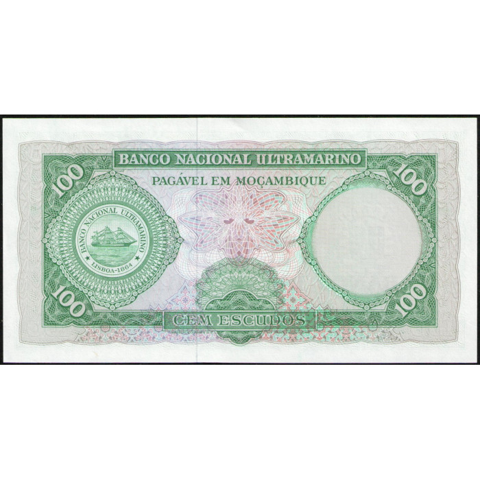 Мозамбик 100 Эскудо 1961 год , UNC