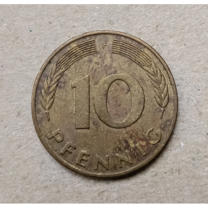 ФРГ 10 Пфеннигов 1985 год , F