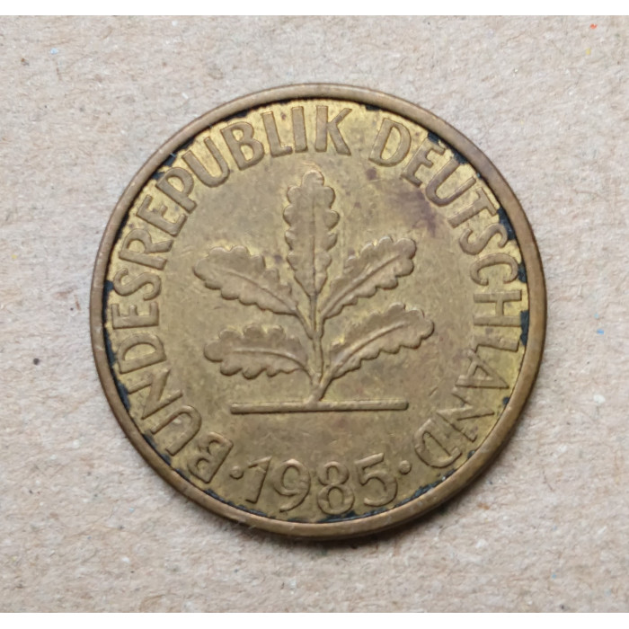 ФРГ 10 Пфеннигов 1985 год , F
