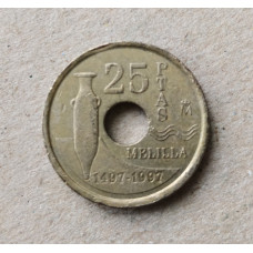 Испания 25 Песет 1997 год , Мелилья