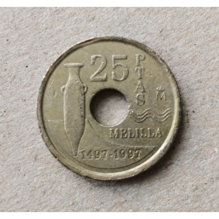 Испания 25 Песет 1997 год , Мелилья