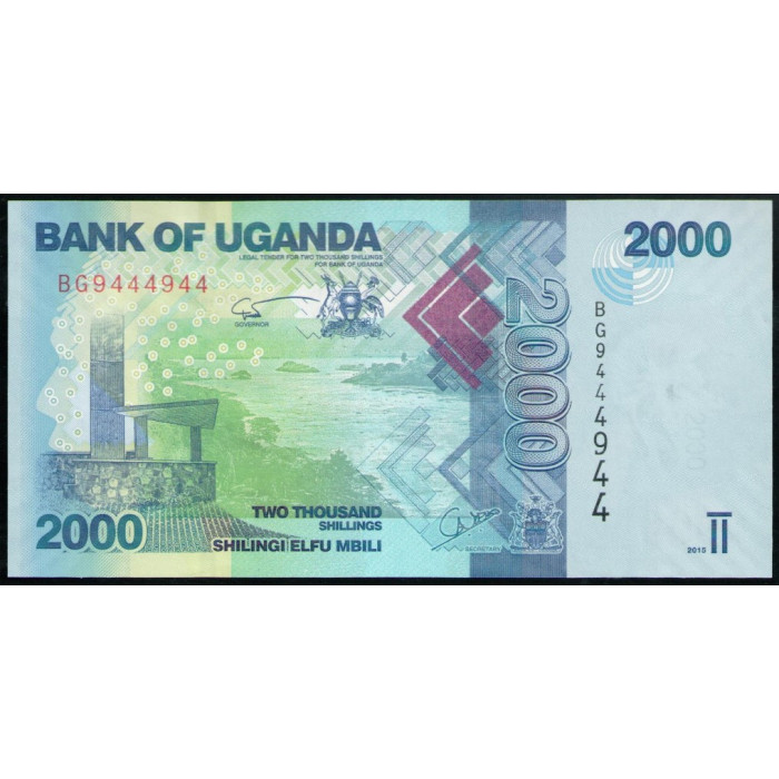Уганда 2000 Шиллингов 2015 год , UNC