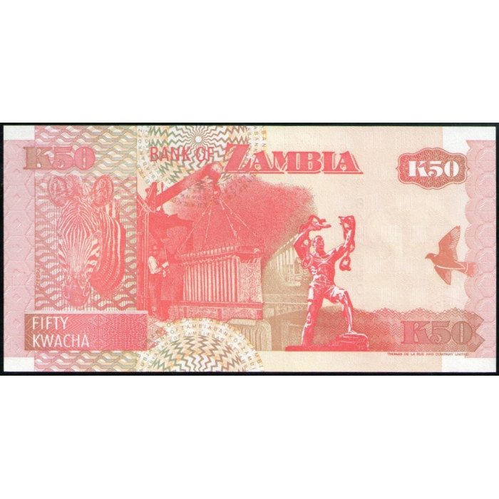 Замбия 50 Квача 2001 год , UNC 