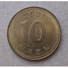 Южная Корея 10 Вон 2001 год