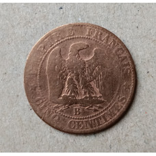 Франция 5 Сентим 1856 год