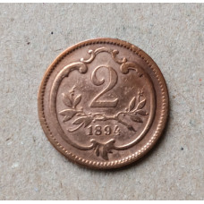 Австрия 2 Геллера 1894 год