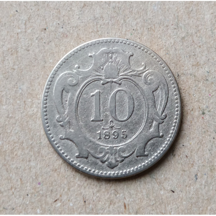 Австрия 10 Геллеров 1895 год