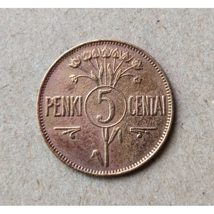 Литва 5 Центов 1925 год