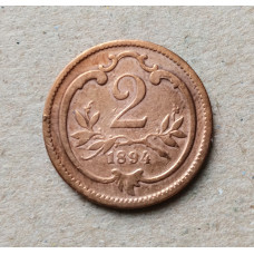 Австрия 2 Геллера 1894 год