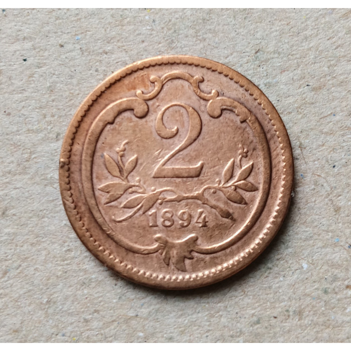 Австрия 2 Геллера 1894 год