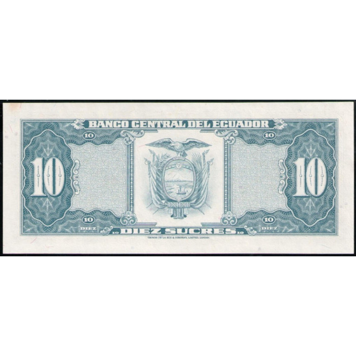 Эквадор 10 Сукре 1980 год , UNC