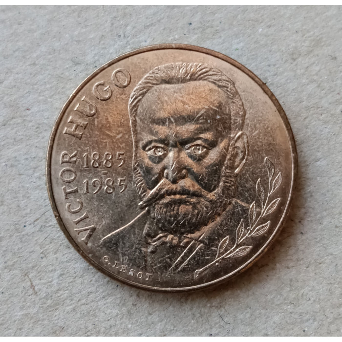 Франция 10 Франков 1985 год , Виктор Гюго