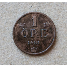 Швеция 1 Эре 1881 год