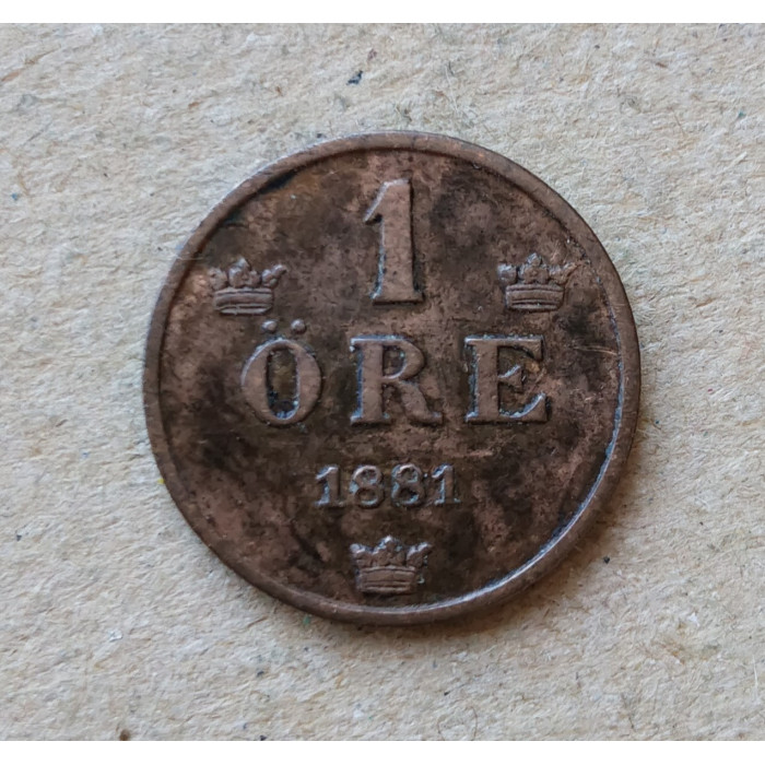 Швеция 1 Эре 1881 год